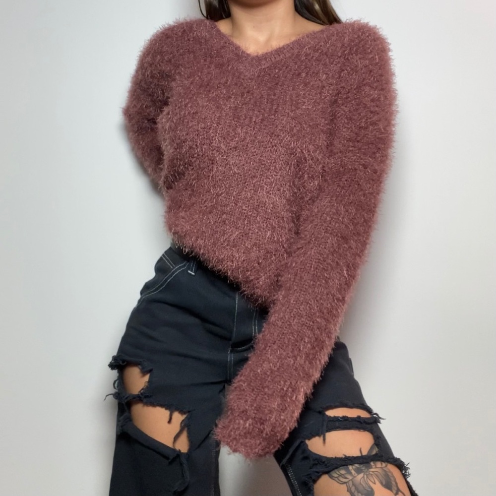 Fuzzy Basic Sweater - image 1